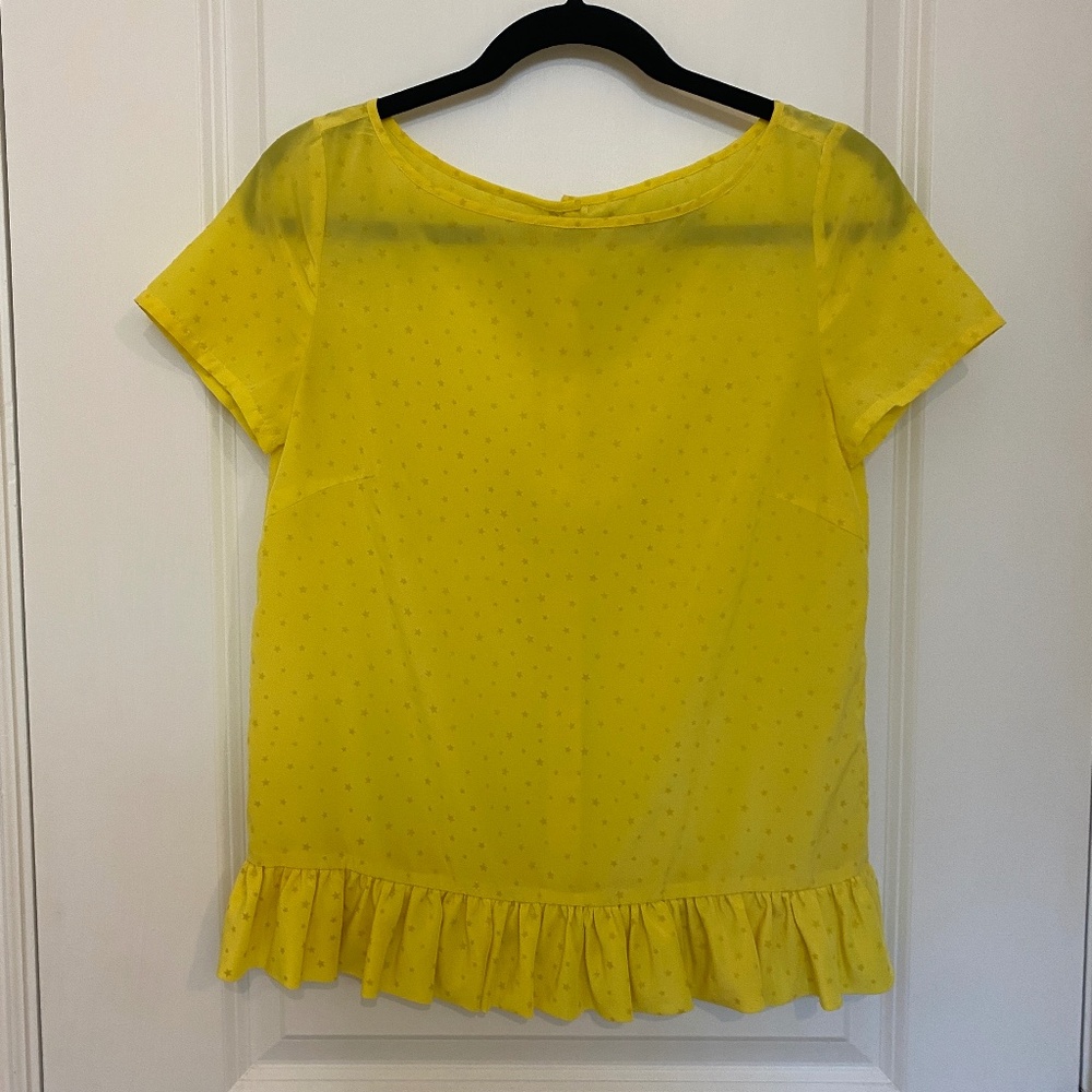 Yellow Stars ALEX+ALEX women's top. Size: XS